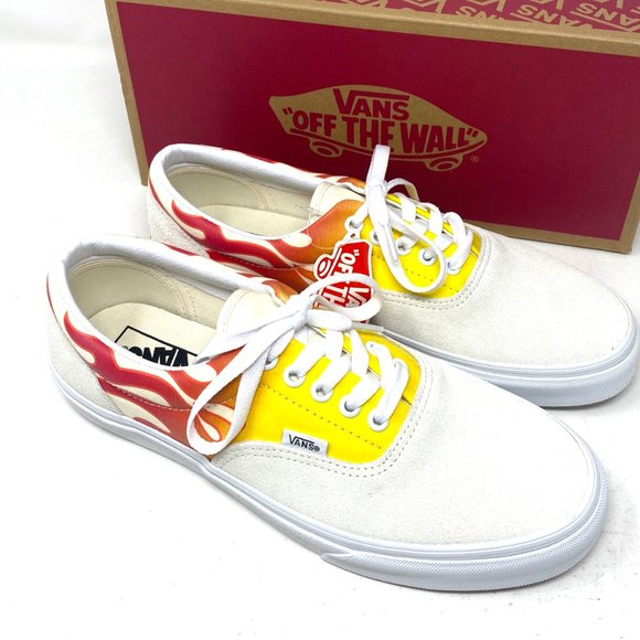 💖MEGA SALE💖VANS Era Flame White Off Suede Canvas Men's Sneakers VN0A4BV4223 - Picture 2 of 10